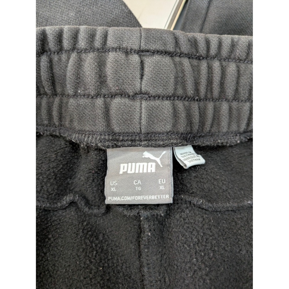 PUMA Black Sweatpants Mens XL Elastic Drawstring Waist Streetwear Athleisure - Picture 8 of 11